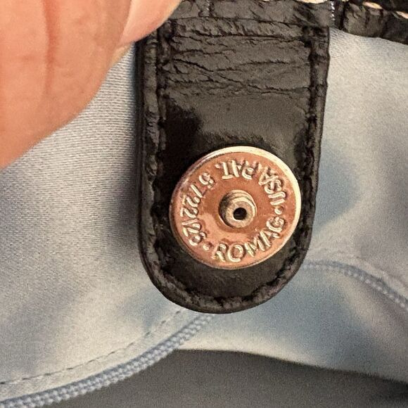 Coach F15658 Black Stitch Signature Leather Framed Carryall KissLock Tote Bag - Picture 8 of 13